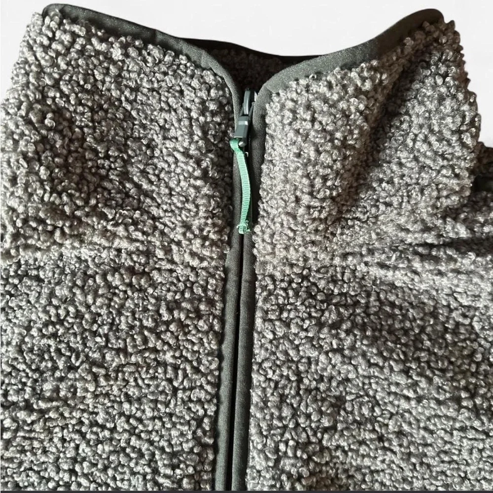 Old Navy Sherpa Quarter-Zip Pullover Jacket - Dark Ivy Green size Large - Picture 4 of 6